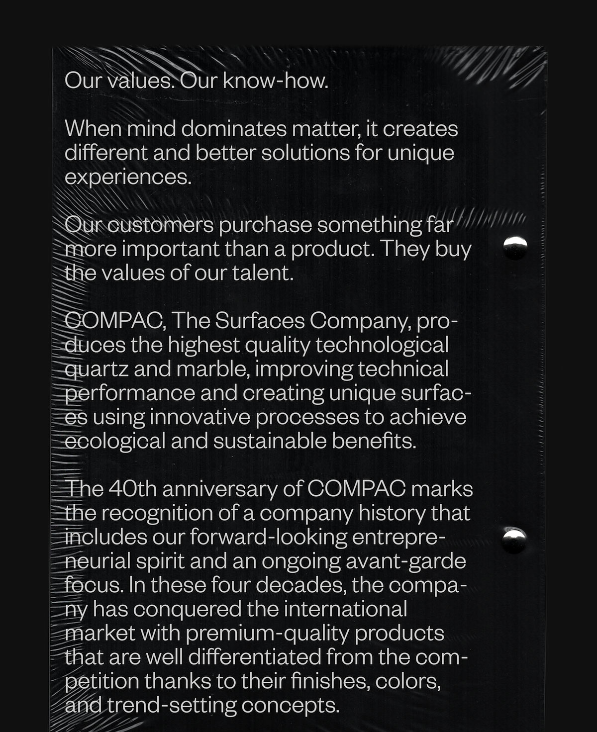 Manifiesto de valores de marca en texto, como imagen de enlace a los servicios de Branding de Agencia Kids