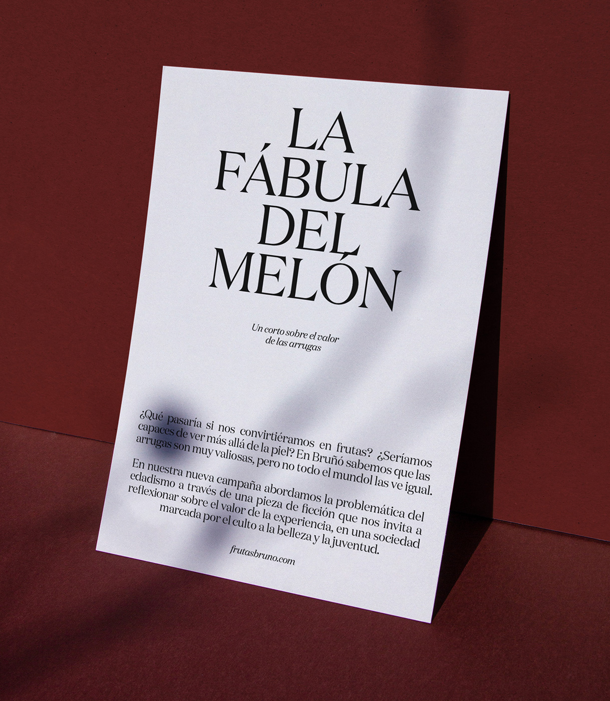 Cartel impreso explicando el vídeo La fábula del melón